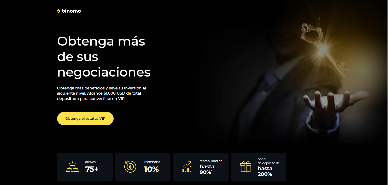 ¡Desarrolla con Binomo y conviértete en VIP! ¡Desarrolla con Binomo y conviértete en VIP!