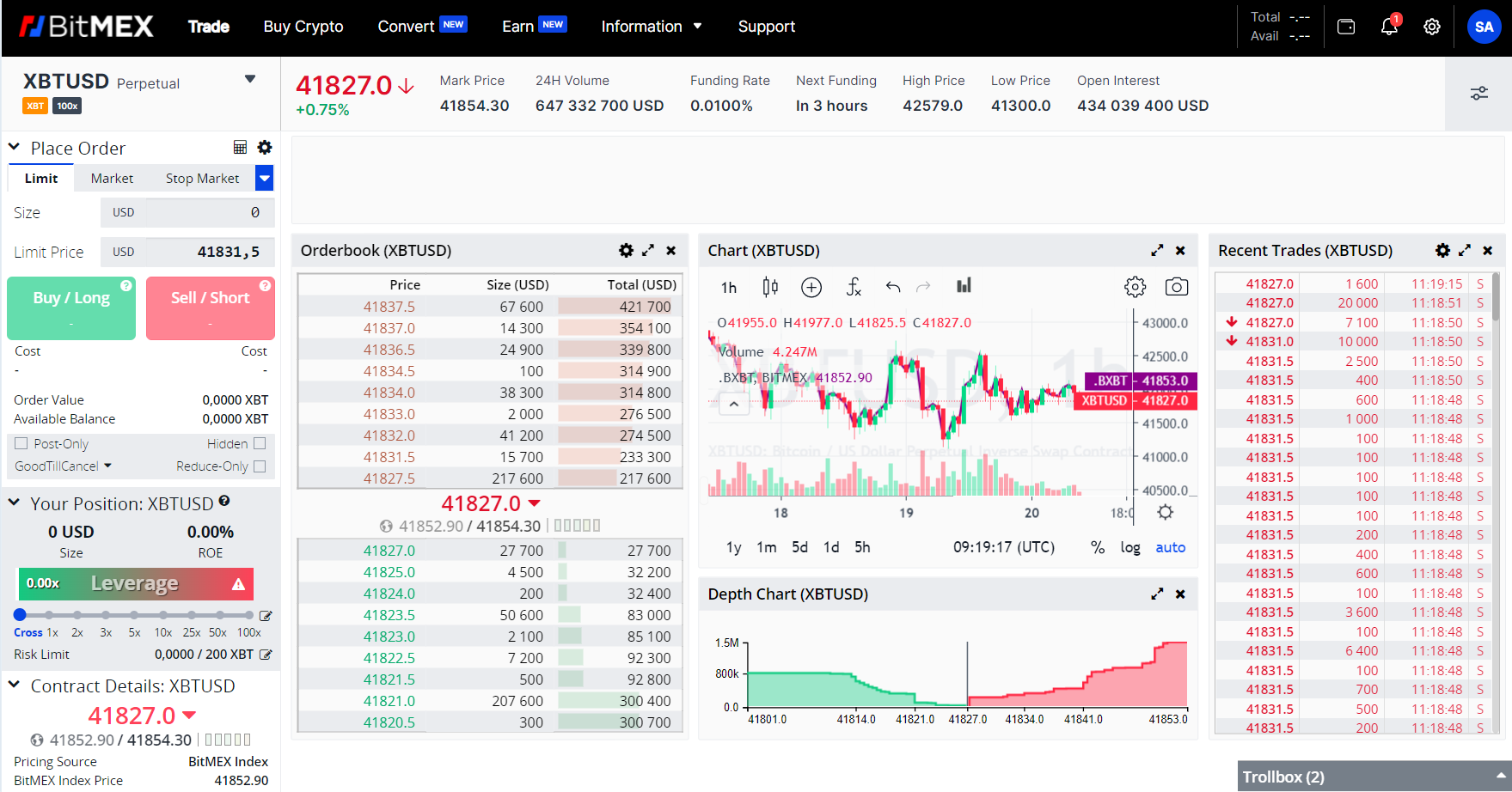 Sala de operaciones de la plataforma de negociación de criptoderivados BitMEX Sala de operaciones de la plataforma de negociación de criptoderivados BitMEX