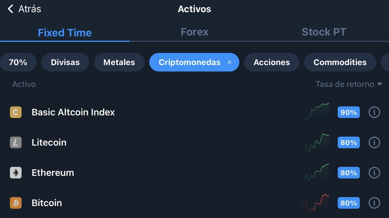 Comerciar con diferentes criptomonedas Comerciar con diferentes criptomonedas