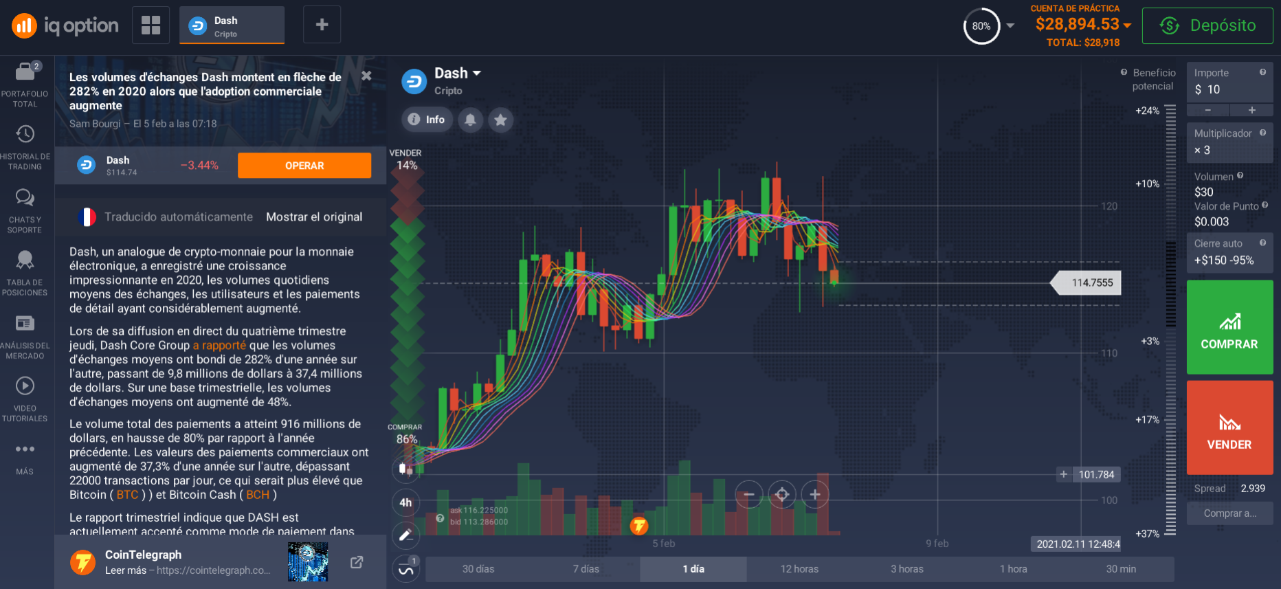 Dash: noticias de actualidad en la plataforma de inversión Dash: noticias de actualidad en la plataforma de inversión