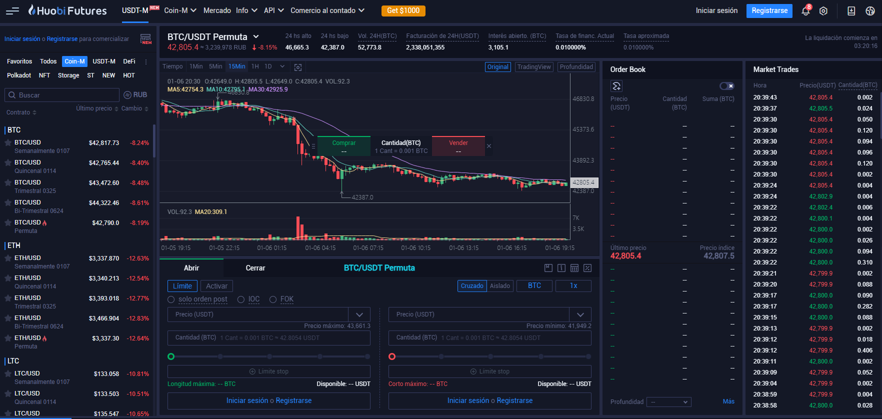 Plataforma de comercio de derivados criptográficos de Huobi Global Plataforma de comercio de derivados criptográficos de Huobi Global