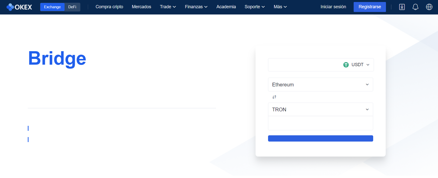 OKEx se dedica a proporcionar un servicio de cadena cruzada para transferir activos a través de múltiples cadenas públicas OKEx se dedica a proporcionar un servicio de cadena cruzada para transferir activos a través de múltiples cadenas públicas