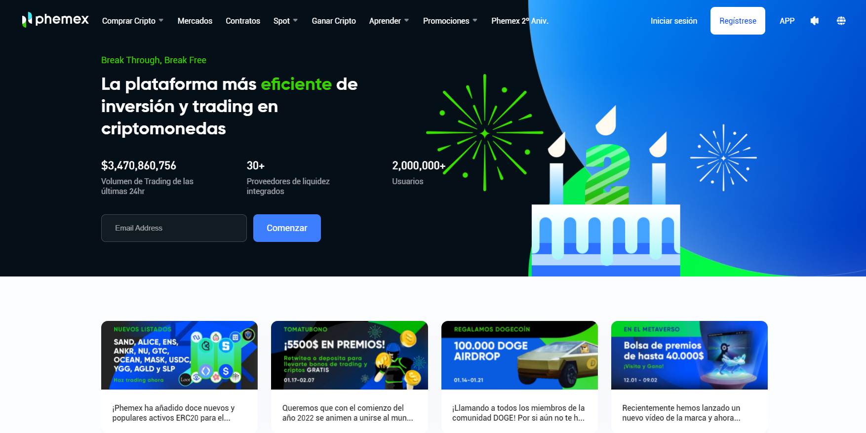 Plataforma de negociación de derivados de criptomonedas Phemex Plataforma de negociación de derivados de criptomonedas Phemex