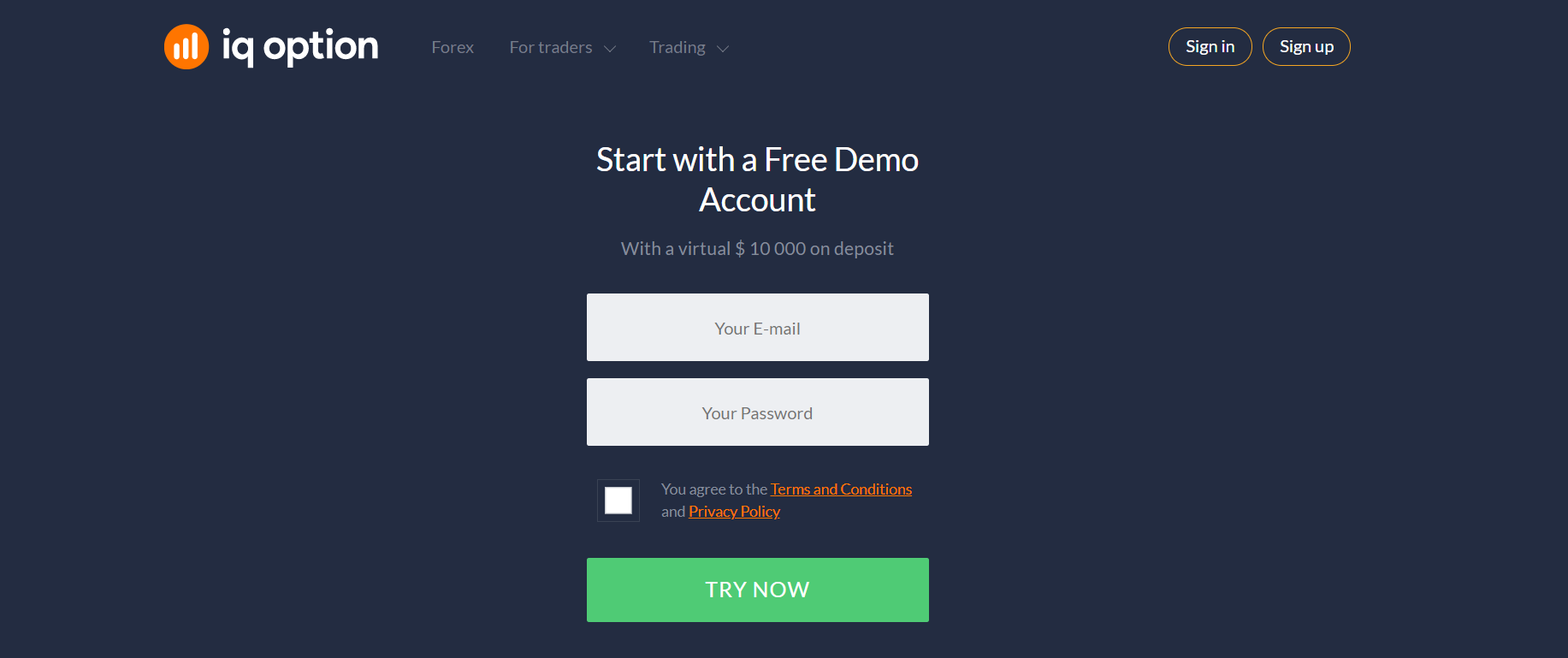 Registrating on the investing platform Registrating on the investing platform