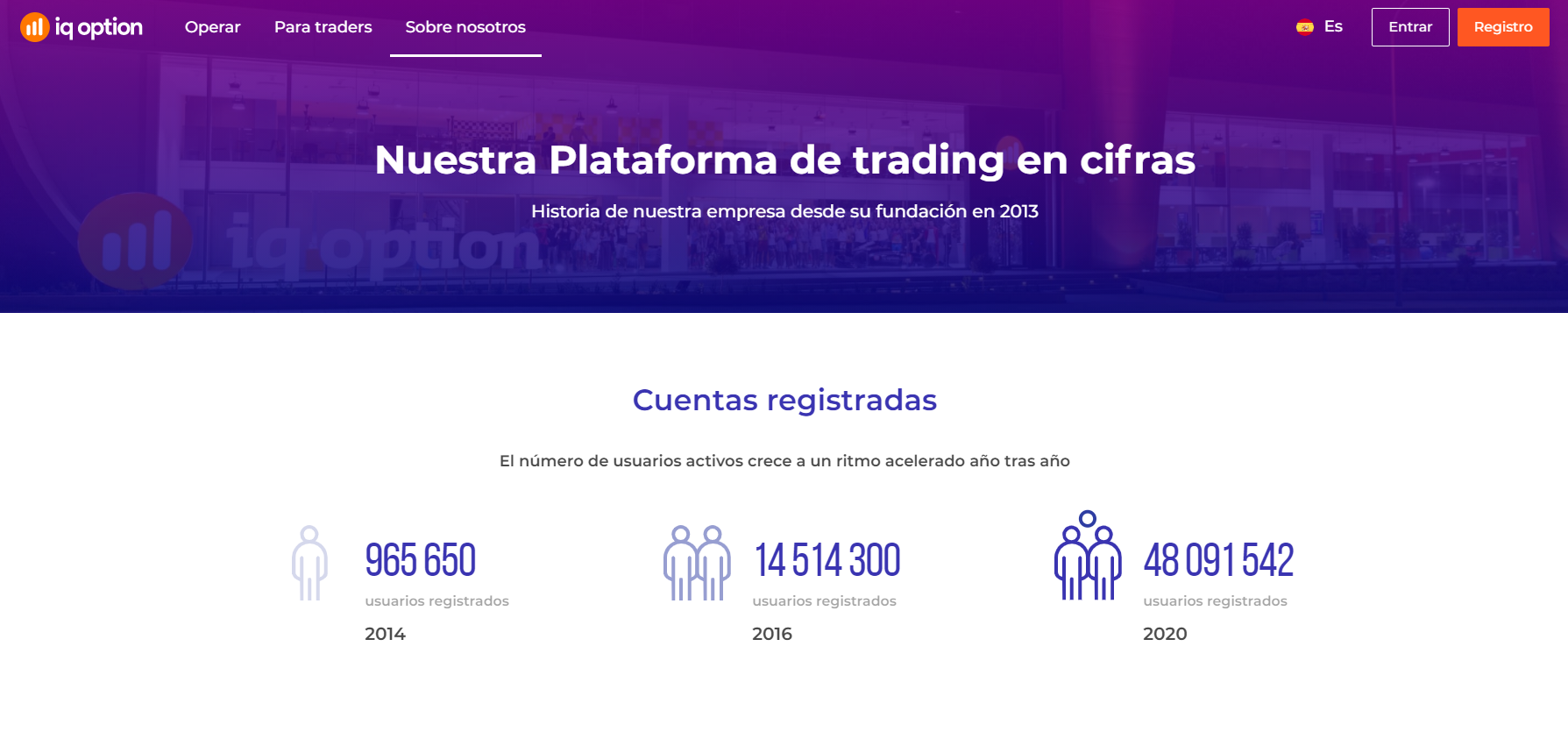 El número de usuarios activos de la plataforma crece constantemente El número de usuarios activos de la plataforma crece constantemente
