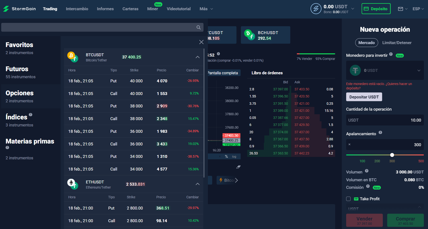 Opciones criptográficas de StormGain Opciones criptográficas de StormGain